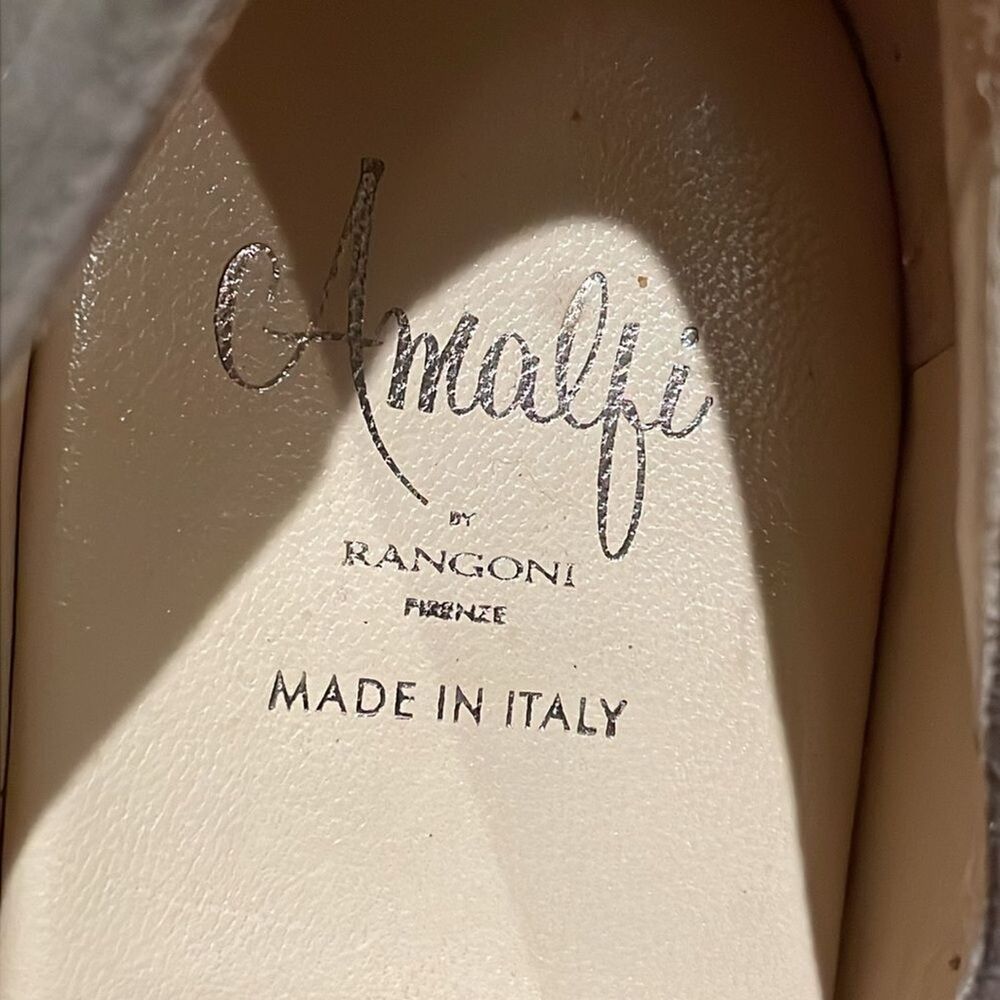 Amalfi by Rangoni Taupe Brown Suede Leather Wedge Mary Jane Shoe Womens 8.5N - Picture 2 of 13